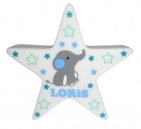 LED Stern Nachtlicht 12 cm mit Elefant und Sternen